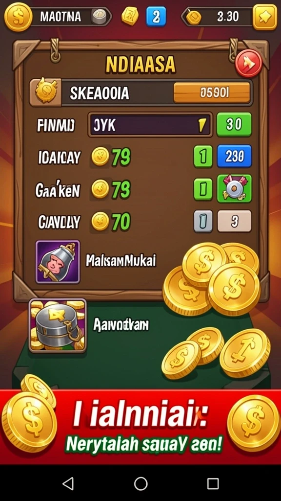 Tangkapan layar menunjukkan petualangan mendebarkan dalam game.