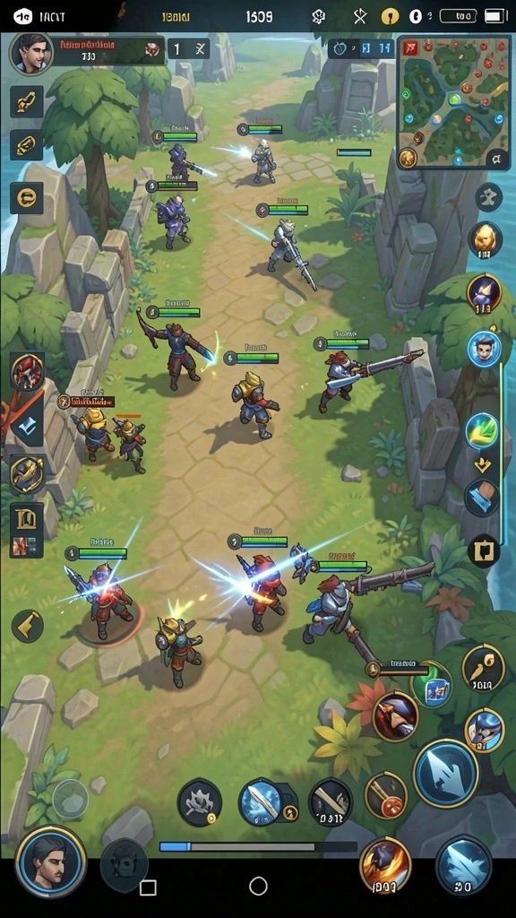 Screenshot menampilkan karakter utama di tengah pertarungan.