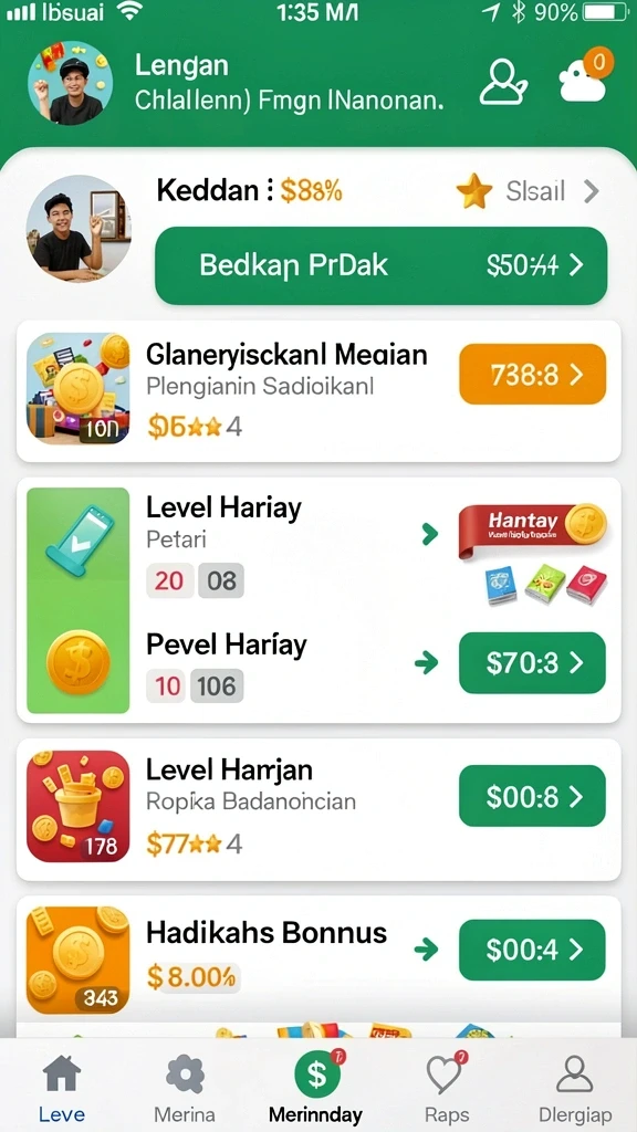 Fitur sosial untuk berinteraksi dengan teman-teman.
