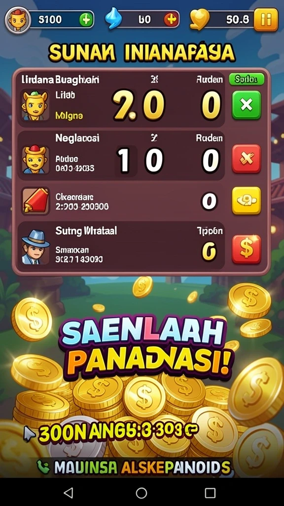 Grafis karakter yang detail dan menarik.