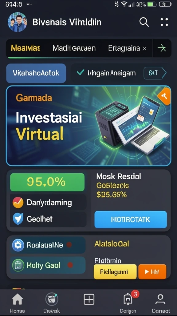 Screenshot aplikasi menunjukkan tampilan antarmuka pengguna yang menarik.