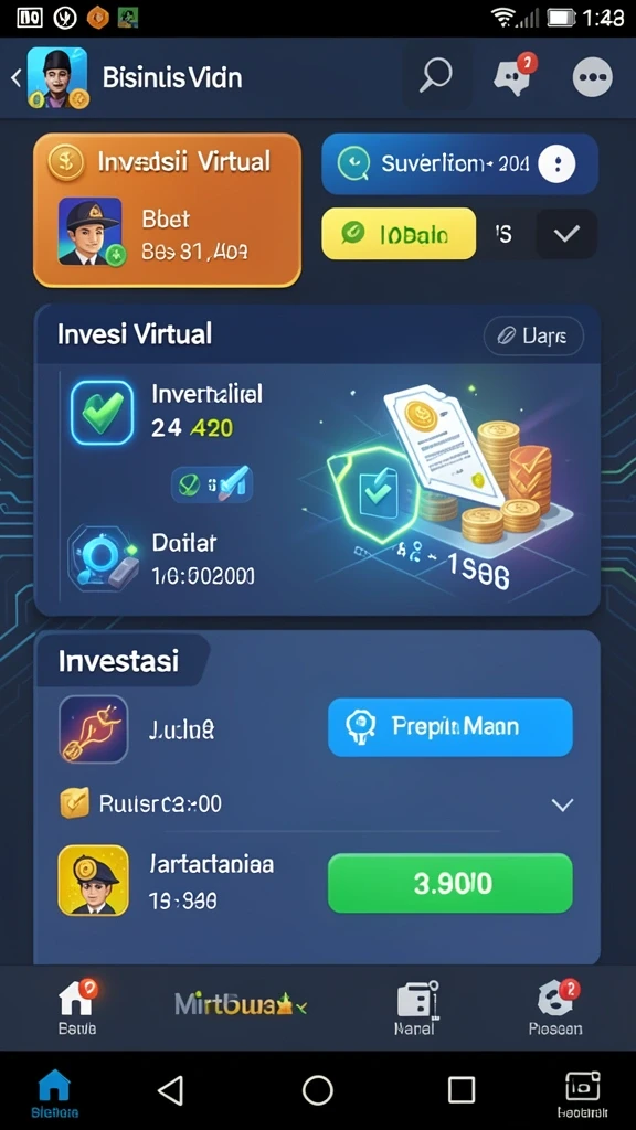 Pertandingan seru dengan teman secara online.