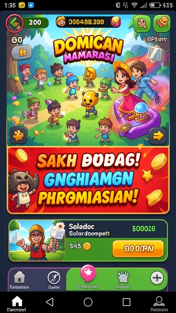 Kompetisi seru dengan pemain lain.