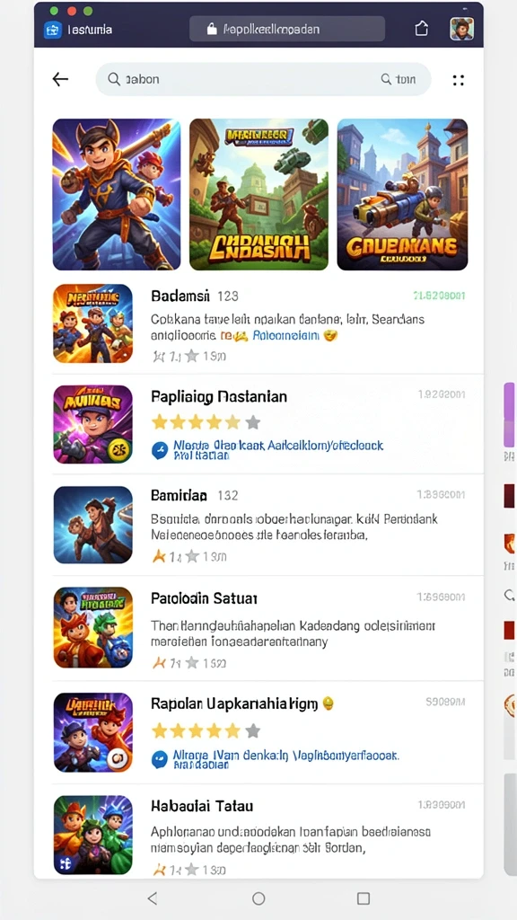 Menu komunitas untuk berinteraksi dengan pemain lain.