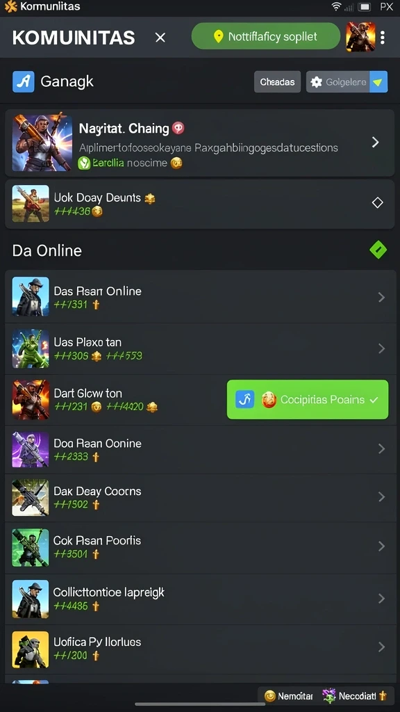Screenshot menunjukkan karakter utama dalam misi seru.