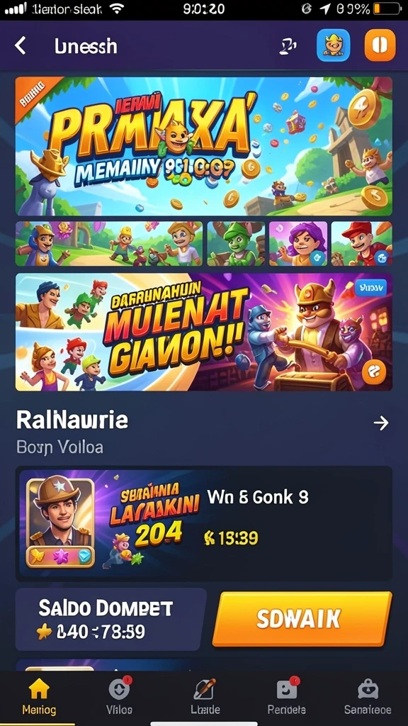 Tampilan awal dengan menu navigasi yang intuitif.