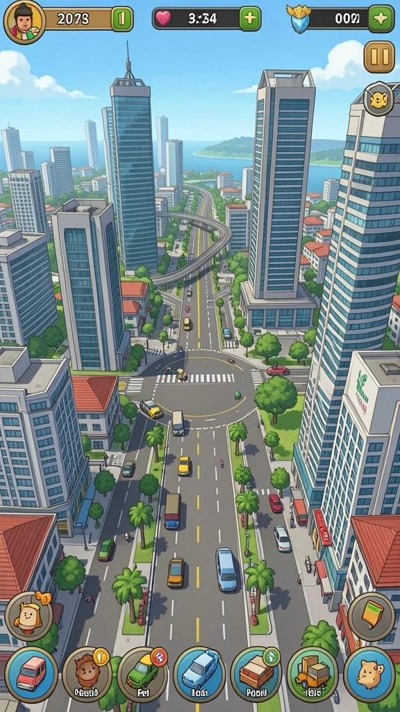 Screenshot menampilkan karakter utama dalam dunia yang penuh warna.