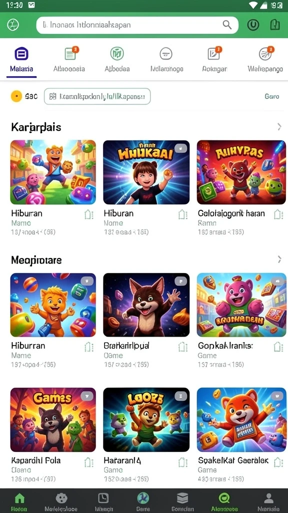 Karakter-karakter dengan desain unik dan beraneka.