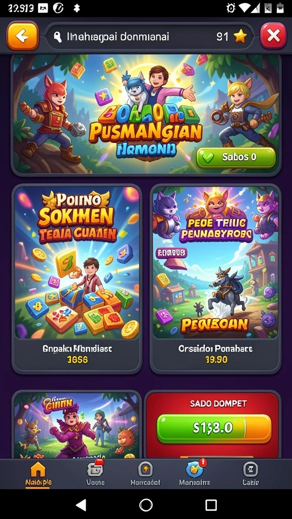 Tangkapan layar menggambarkan grafik indah dalam game.