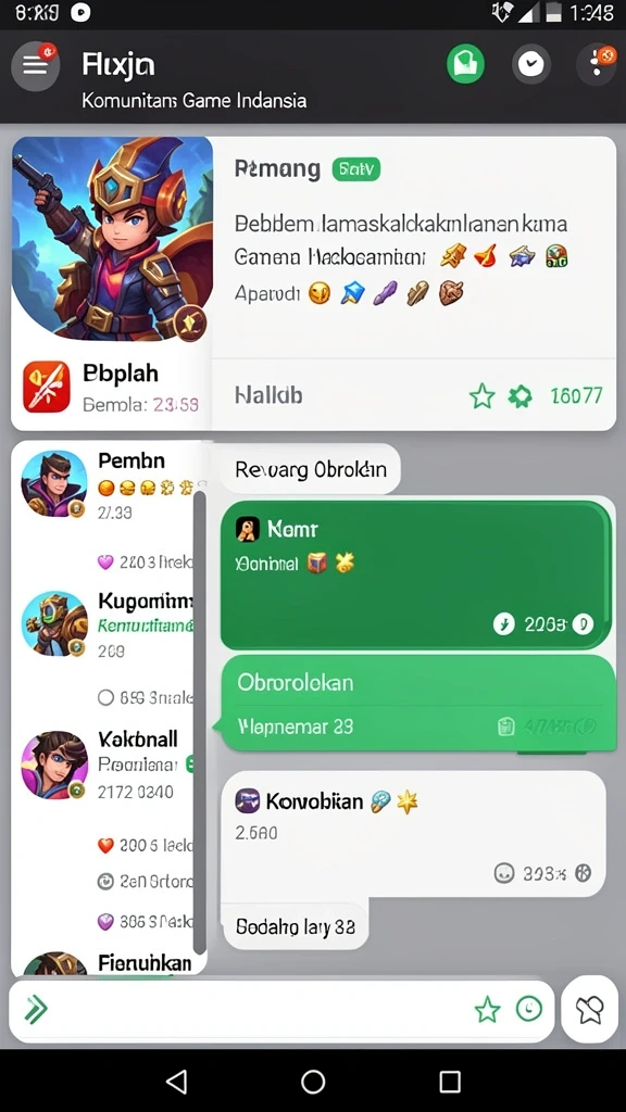 Leaderboard yang memperlihatkan peringkat pemain.