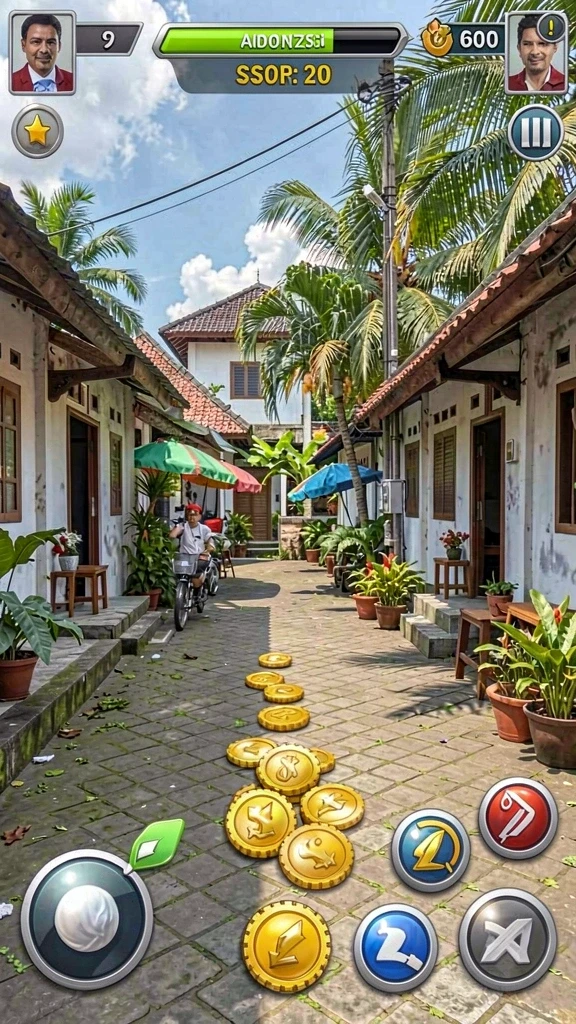 Menu permainan yang mudah diakses dan dinavigasi.