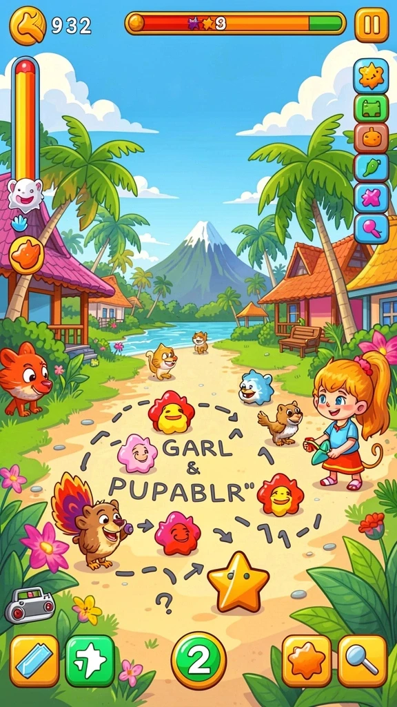 Tampilan awal game yang penuh warna dan menarik.