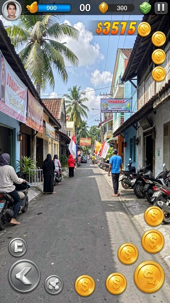 Screenshot momen seru dalam permainan yang menegangkan.
